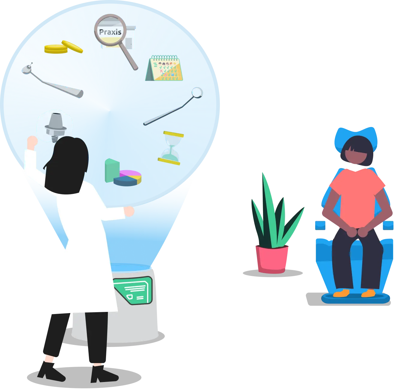 Illustration Praxis-Konfigurator – Dr. Flex